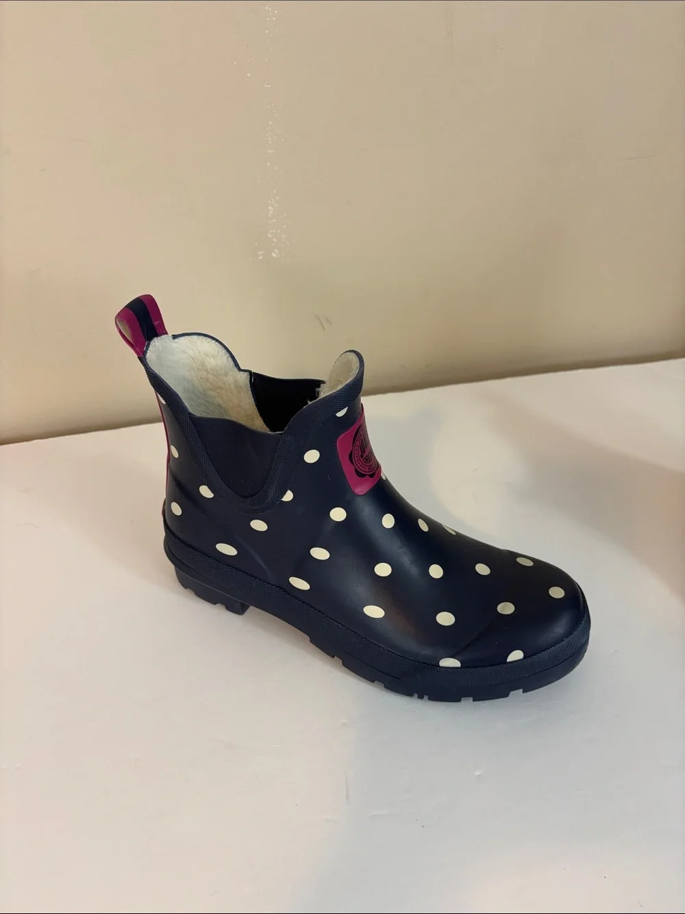 Joules Right as Rain  Polkadot  Wellibob Rain Boots Size 8